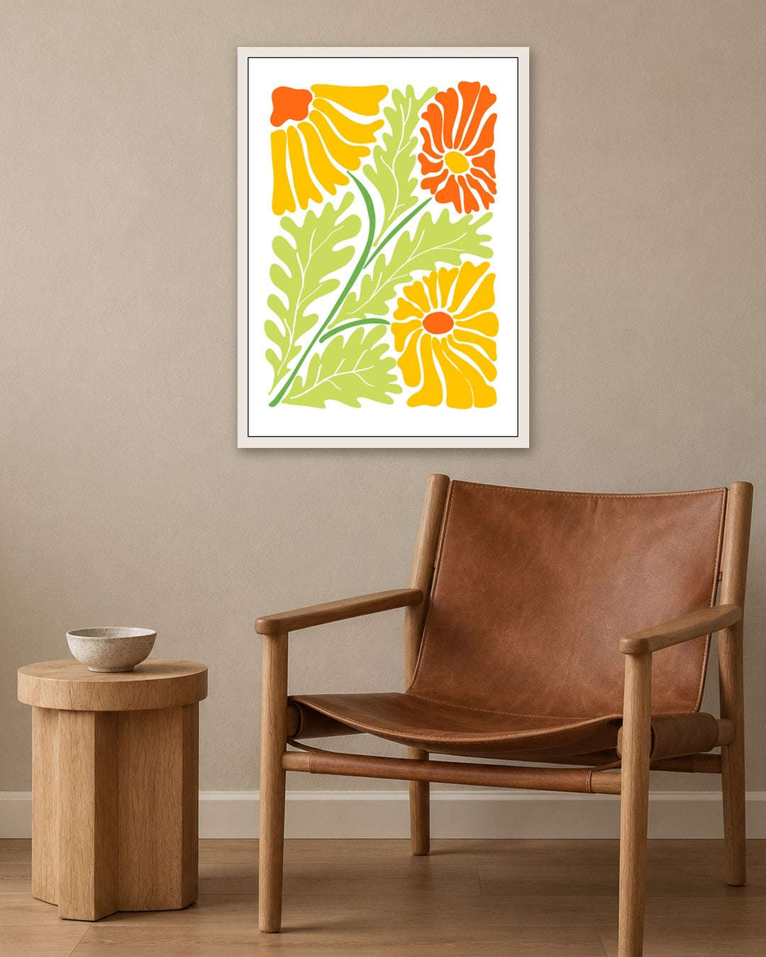 SENT Studio - Organic Cut-out No. 5 - white frame in a room