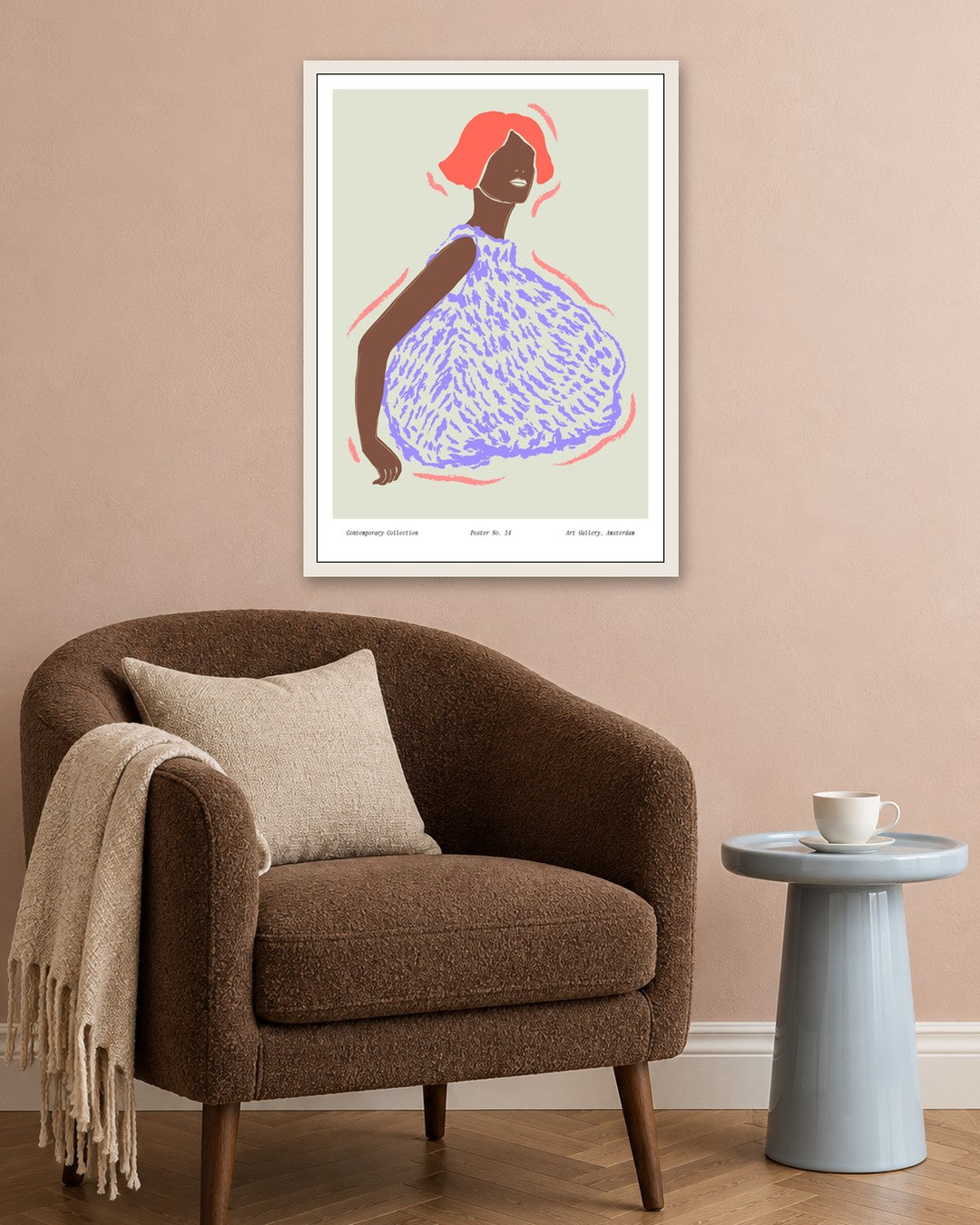 SENT Studio - Blooming Flowers Poster No. 17 - white frame in a room
