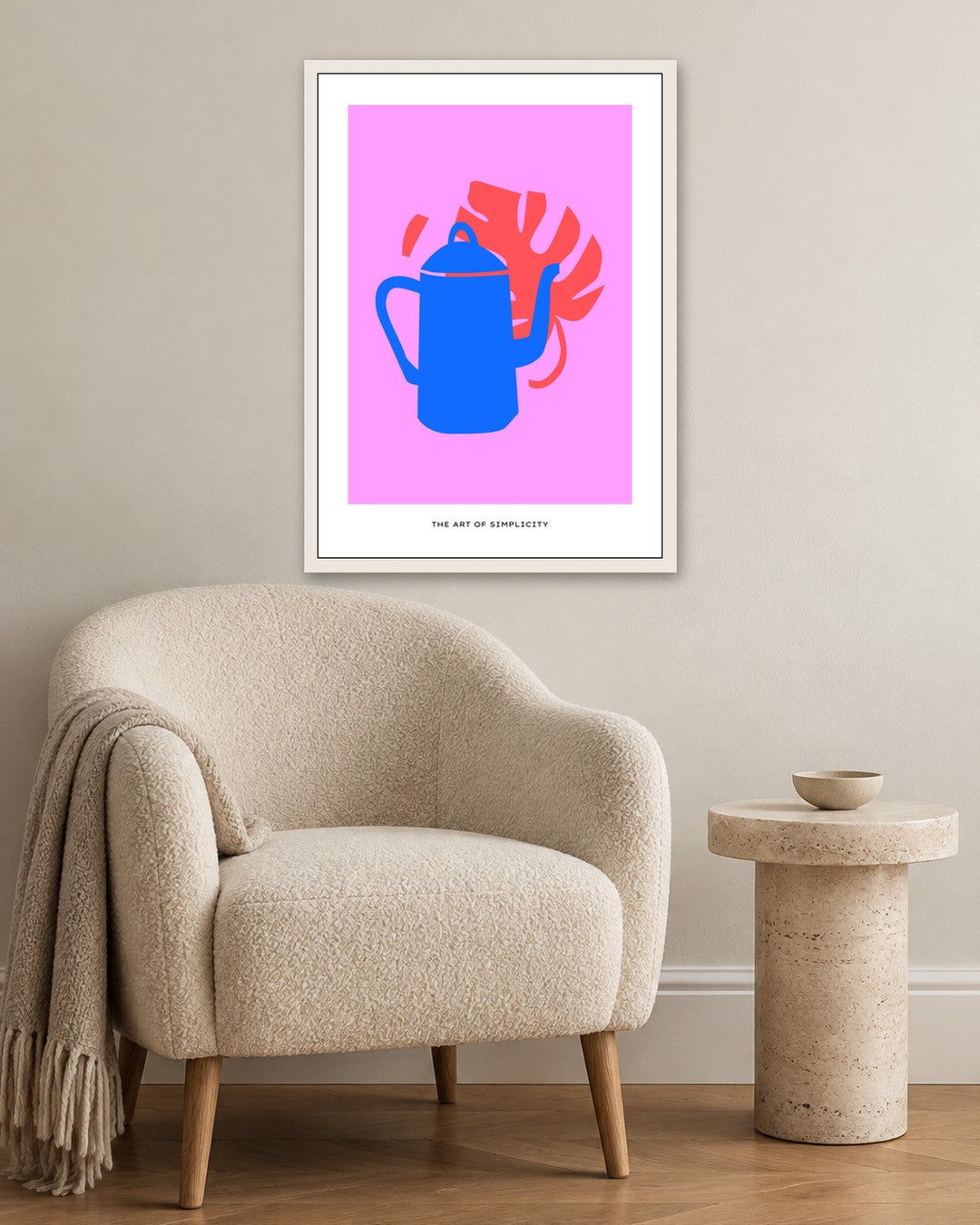 SENT Studio - Abstract Poster No. 15 - white frame in a room