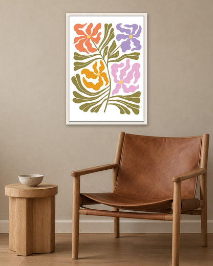 SENT Studio - Blooming Flowers Poster No. 48 - white frame in a room