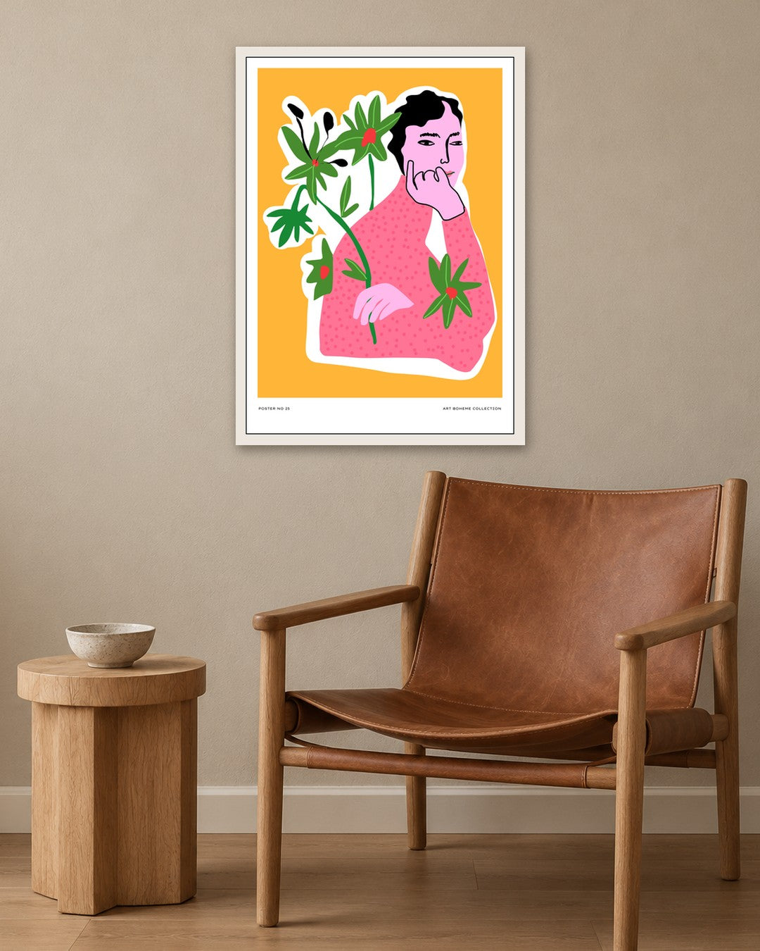 SENT Studio - Aesthetic Poster No. 25 - white frame in a room