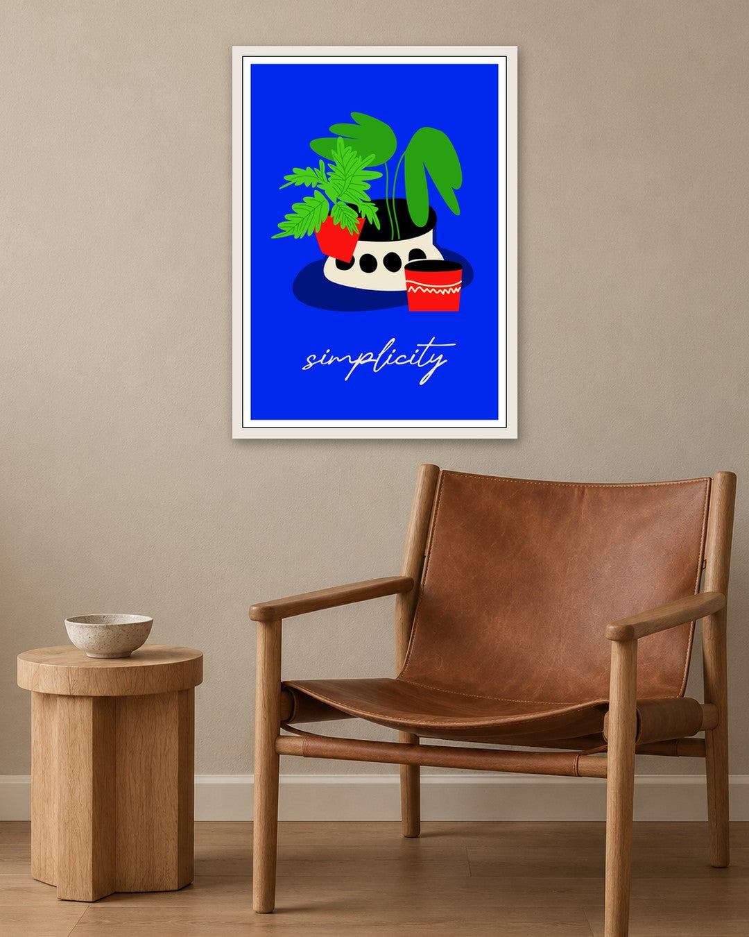 SENT Studio - Artistic Poster No. 52 - white frame in a room