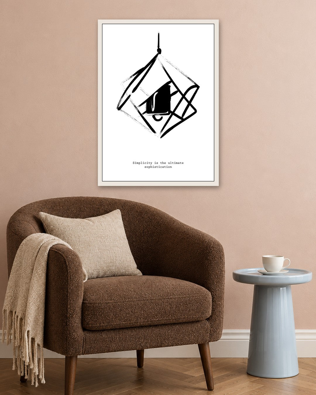 SENT Studio - Bohemian Poster No. 33 - white frame in a room