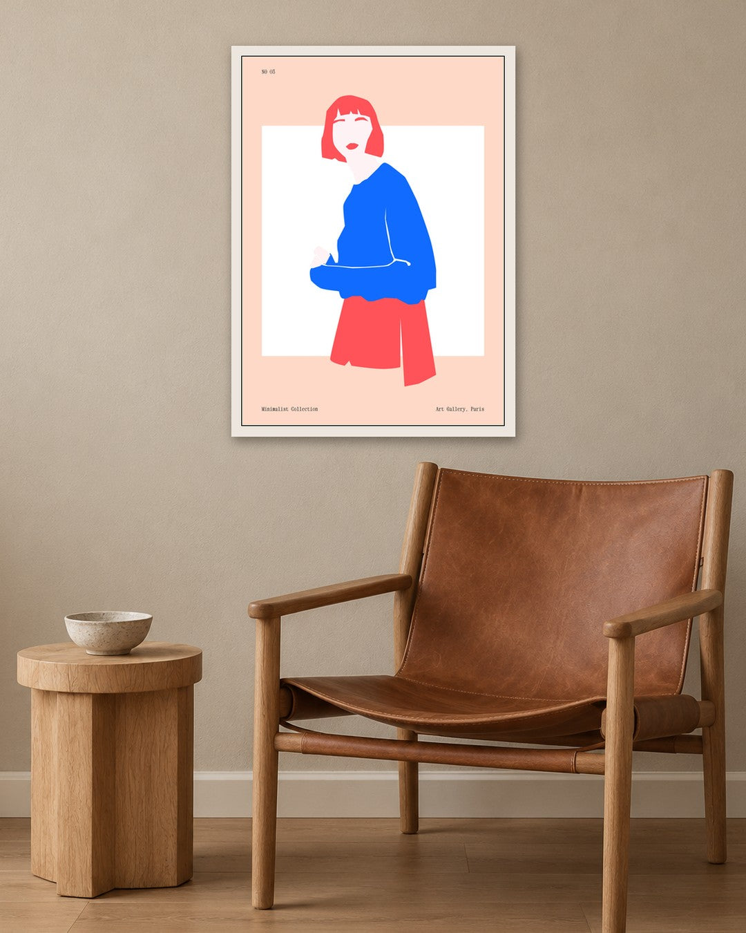 SENT Studio - Abstract Poster No. 7 - white frame in a room