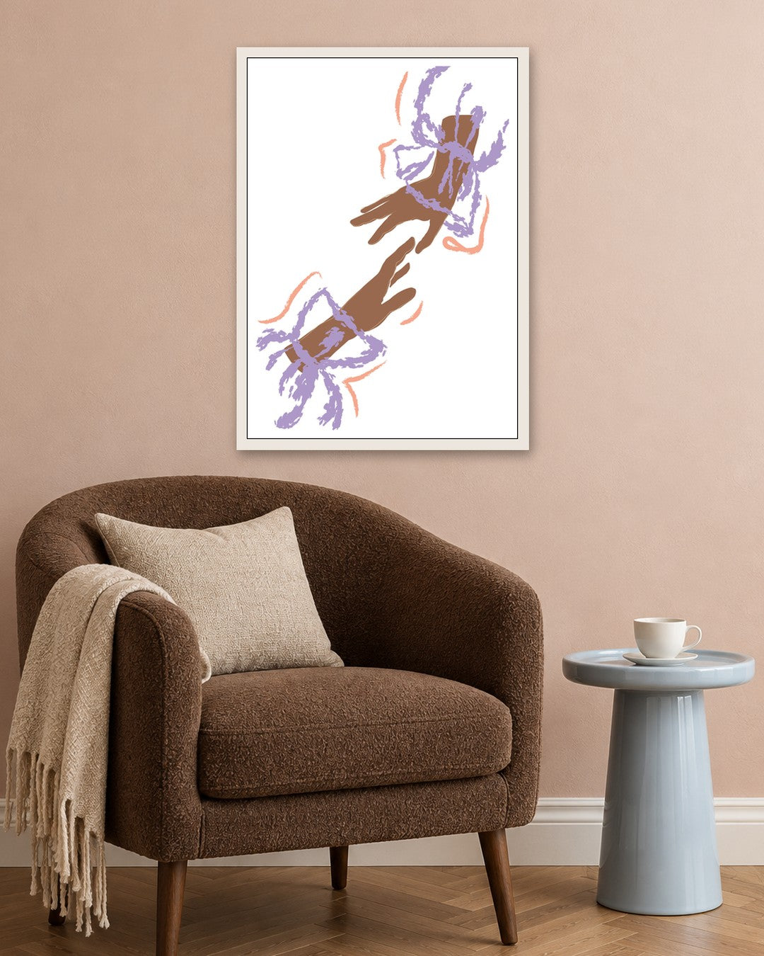 SENT Studio - Blooming Flowers Poster No. 54 - white frame in a room