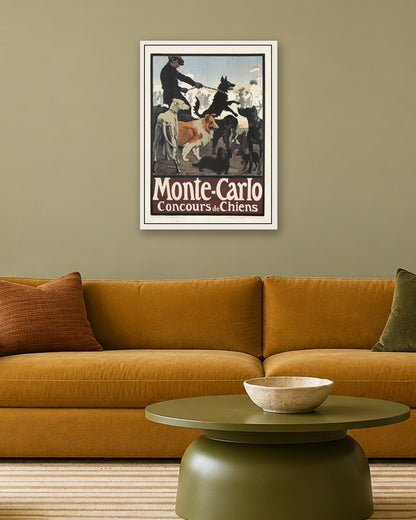 Monte-Carlo - Concours de Chiens - white frame in a room