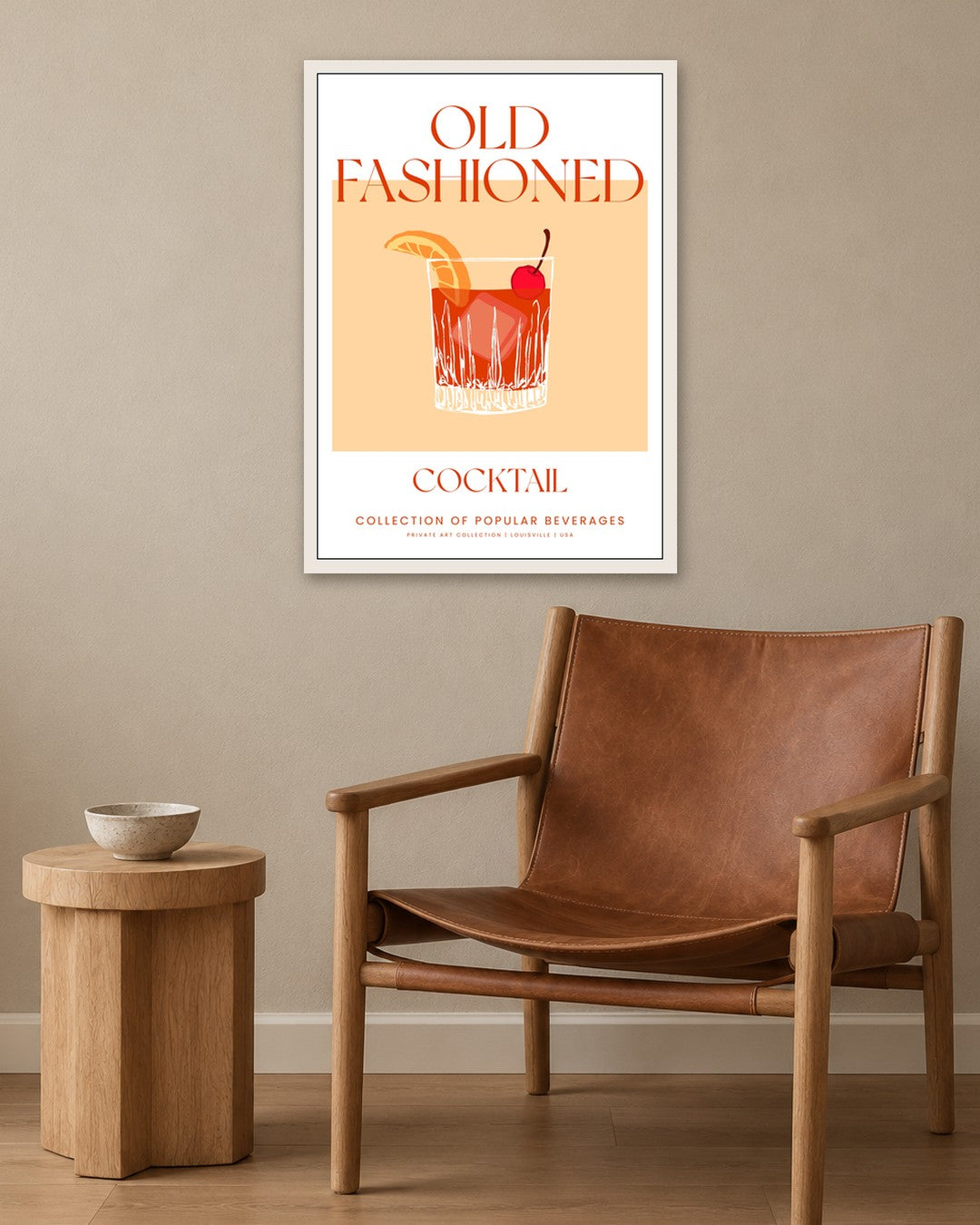 SENT Studio - Cocktail Poster No. 17 - white frame in a room