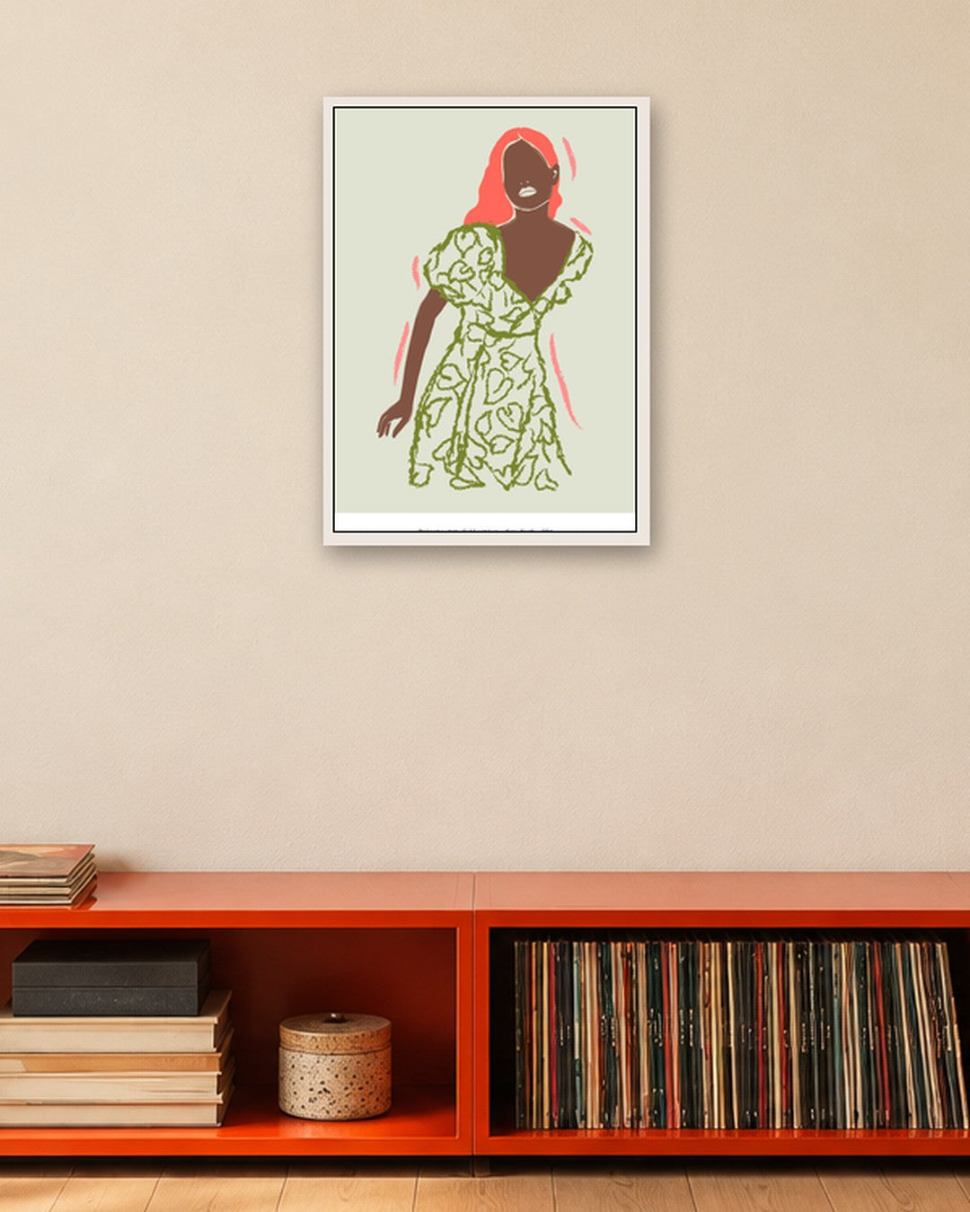 SENT Studio - Blooming Flowers Poster No. 4 - white frame in a room