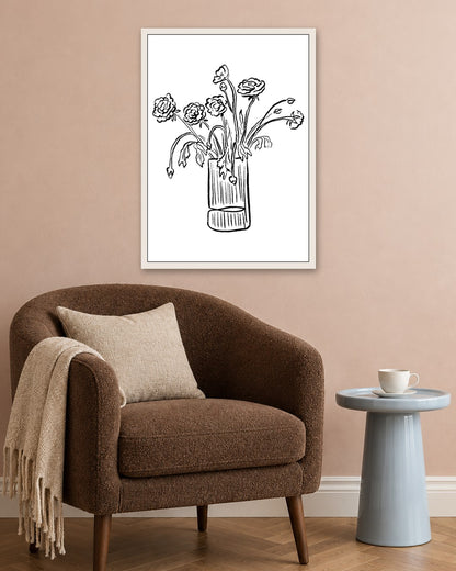 SENT Studio - Blooming Flowers Poster No. 4 - white frame in a room