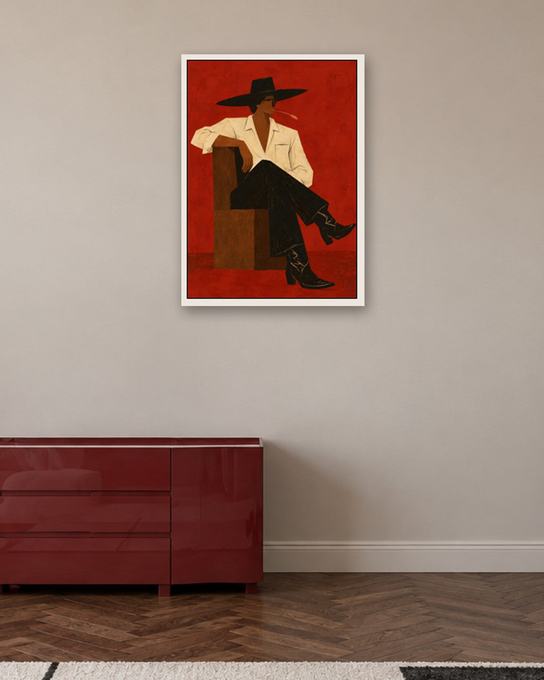Paige Hilton - Afternoon Seat - white frame in a room