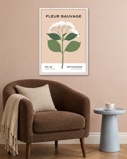 SENT Studio - Botanical Poster No. 36 - white frame in a room