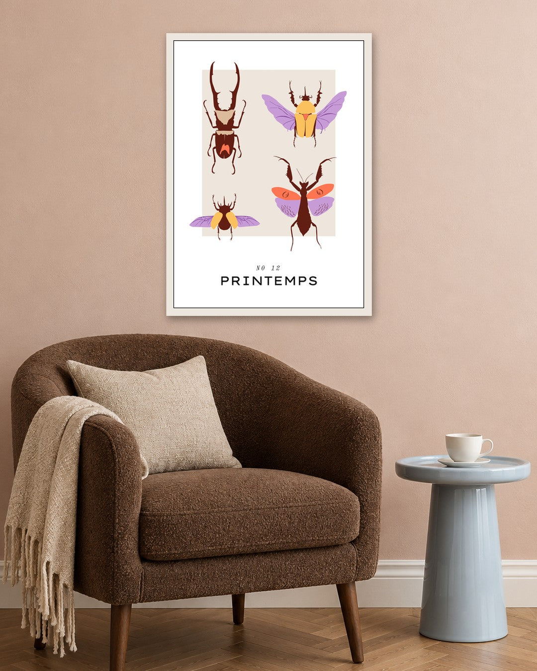 SENT Studio - Botanical Poster No. 30 - white frame in a room