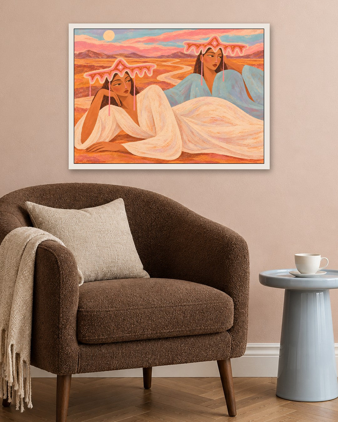 Larissa Warren - Dreamy Desert Reverie - white frame in a room