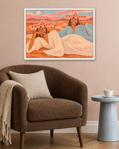 Larissa Warren - Dreamy Desert Reverie - white frame in a room