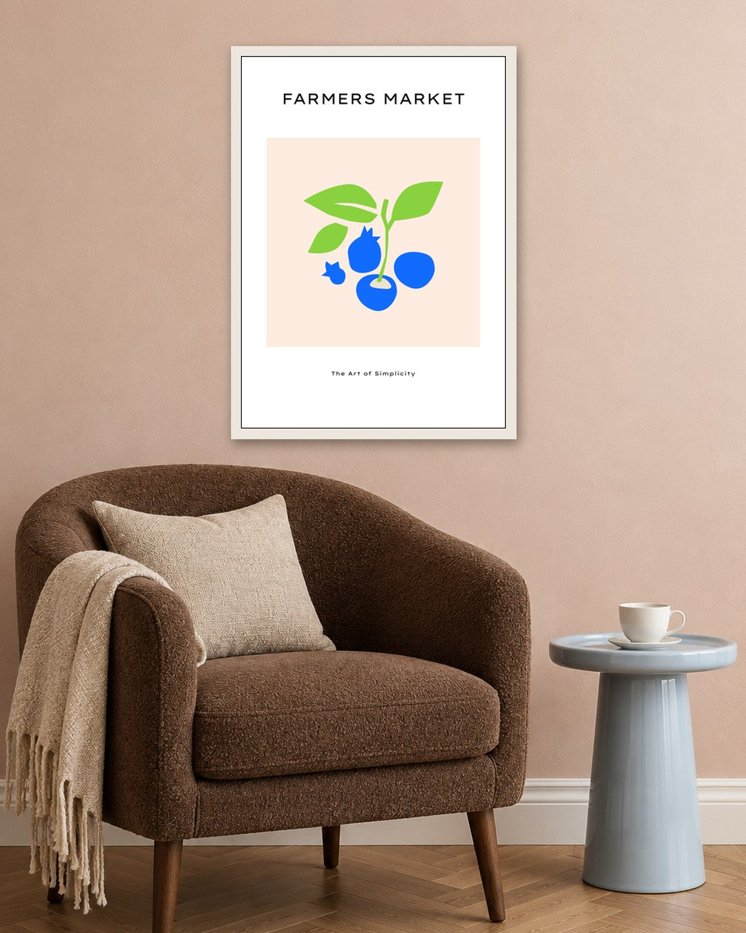 SENT Studio - Abstract Poster No. 61 - white frame in a room