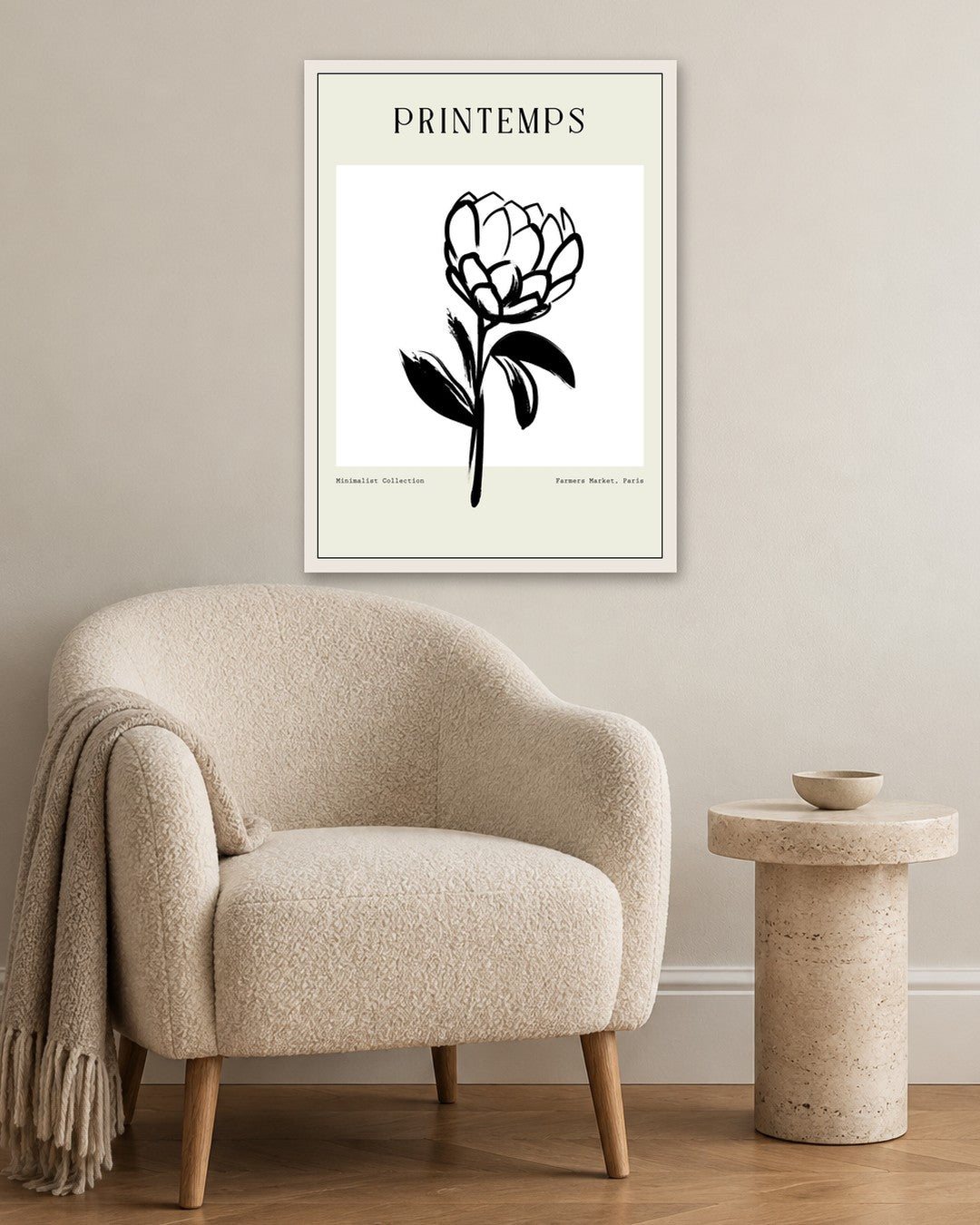 SENT Studio - Bohemian Poster No. 12 - white frame in a room