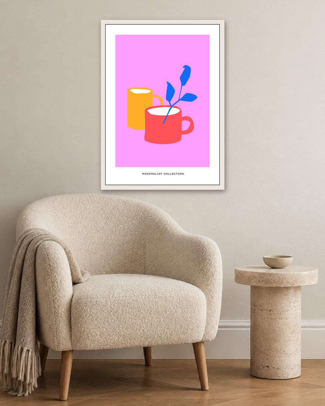 SENT Studio - Abstract Poster No. 41 - white frame in a room