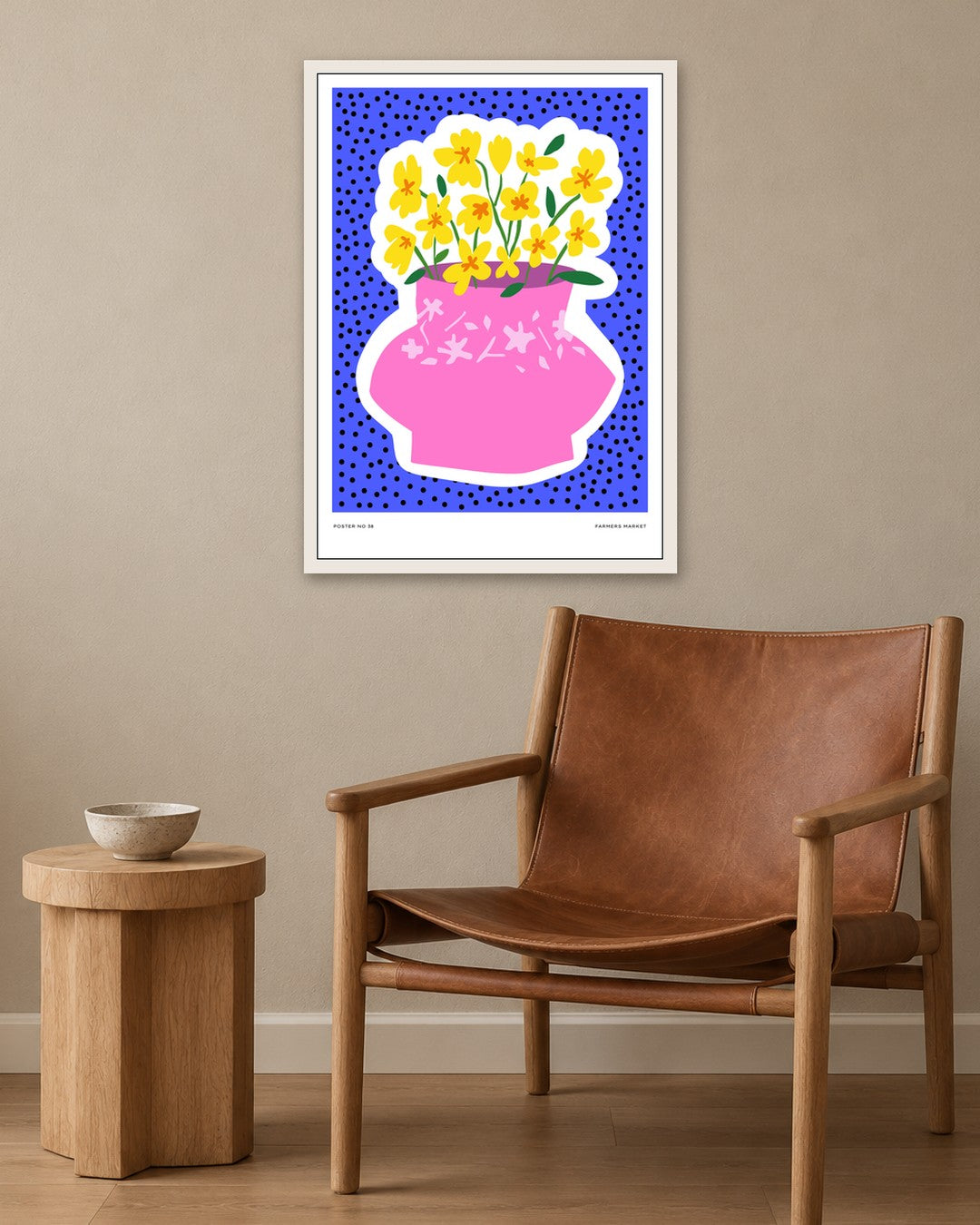 SENT Studio - Aesthetic Poster No. 38 - white frame in a room