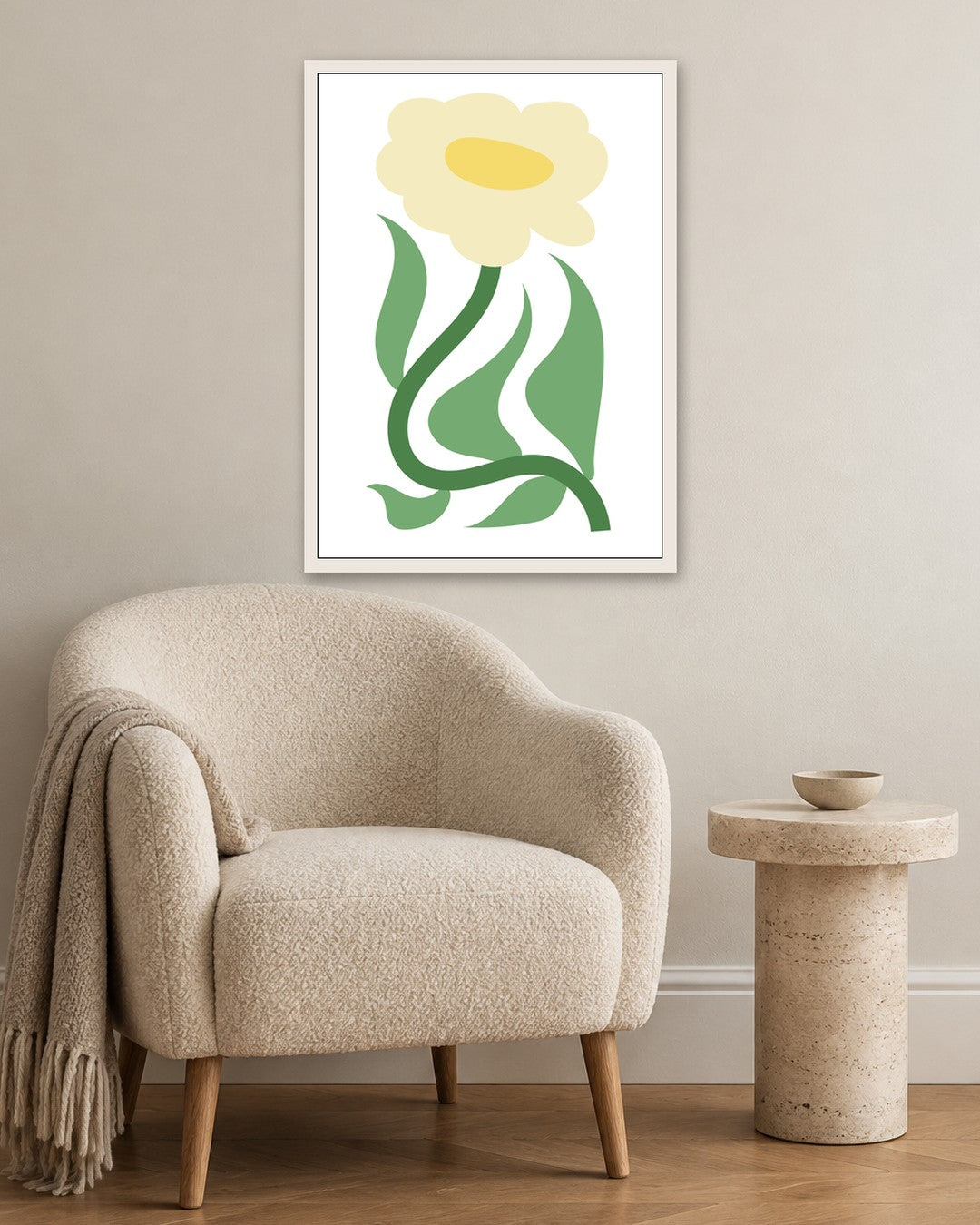 SENT Studio - Organic Cut-out No. 1 - white frame in a room