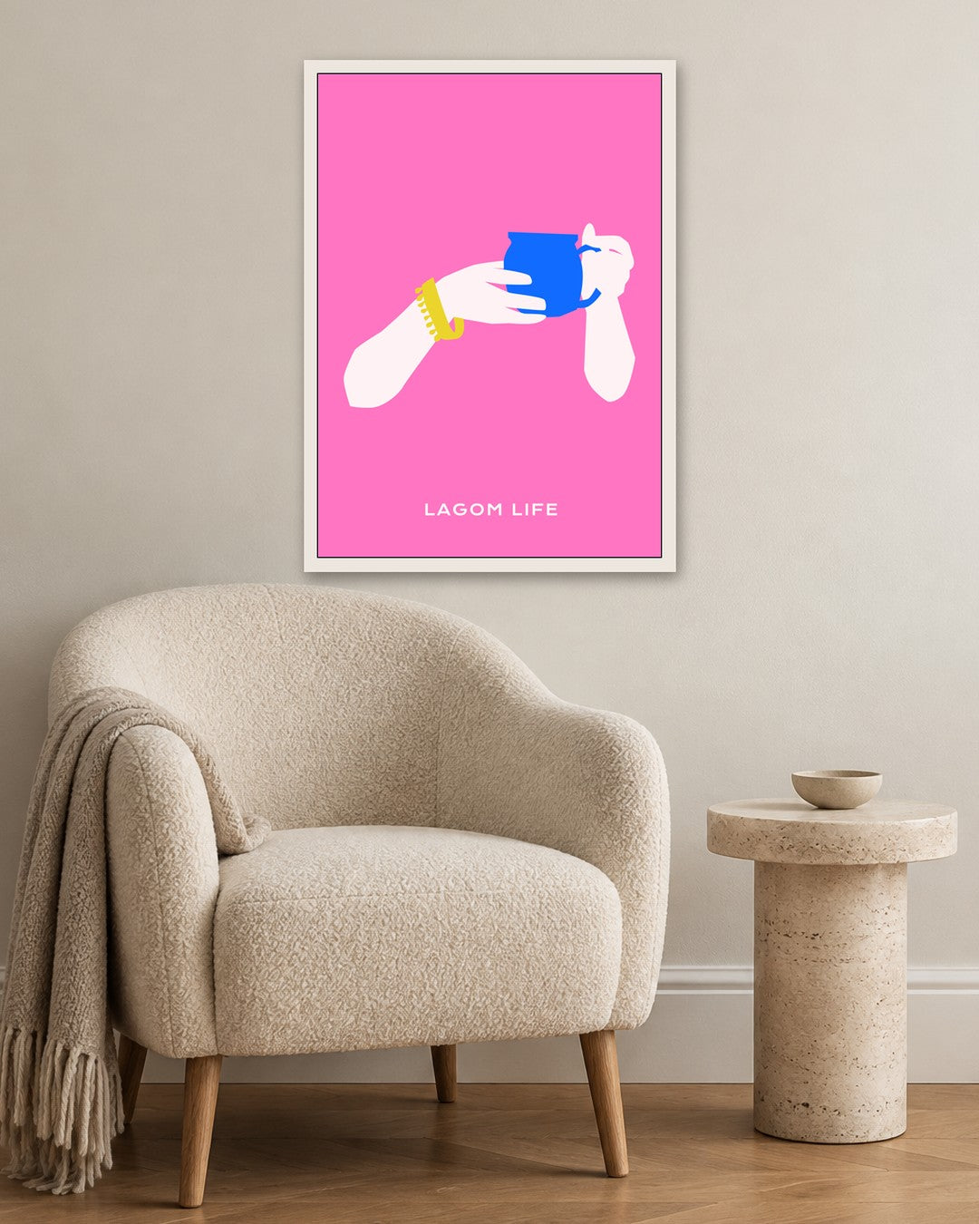 SENT Studio - Abstract Poster No. 58 - white frame in a room