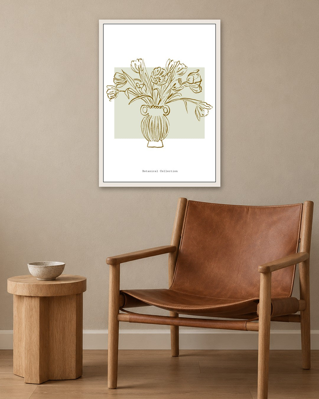 SENT Studio - Blooming Flowers Poster No. 16 - white frame in a room