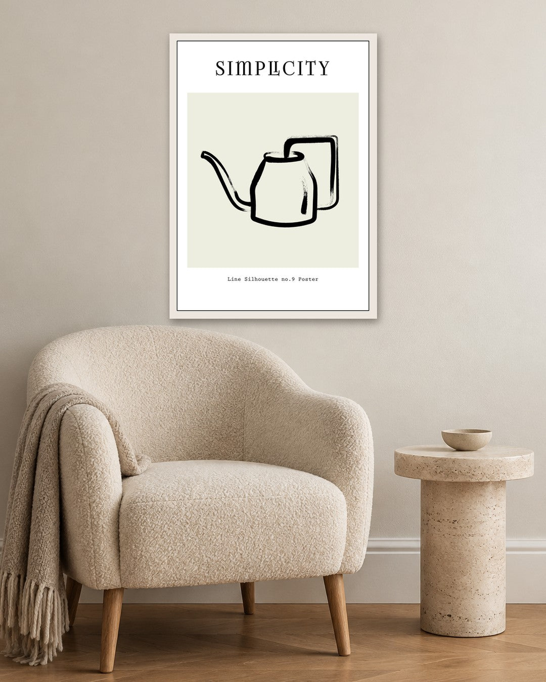 SENT Studio - Bohemian Poster No. 99 - white frame in a room