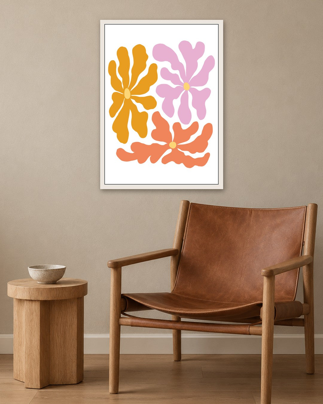 SENT Studio - Blooming Flowers Poster No. 45 - white frame in a room