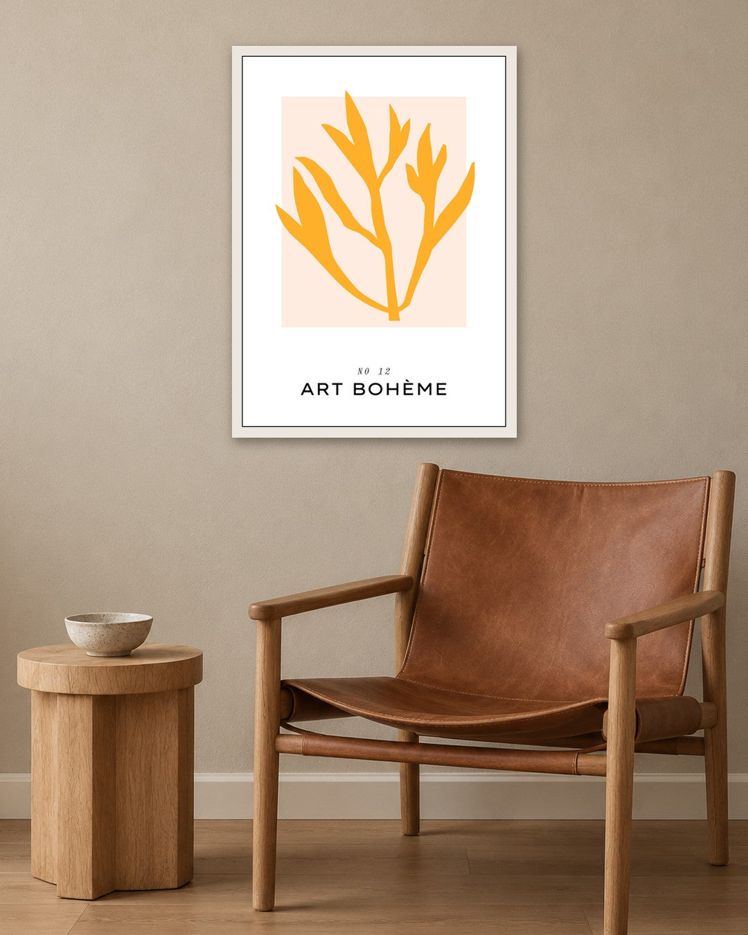 SENT Studio - Abstract Poster No. 19 - white frame in a room