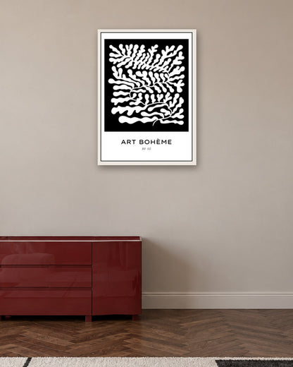 SENT Studio - Bohemian Poster No. 35 - white frame in a room