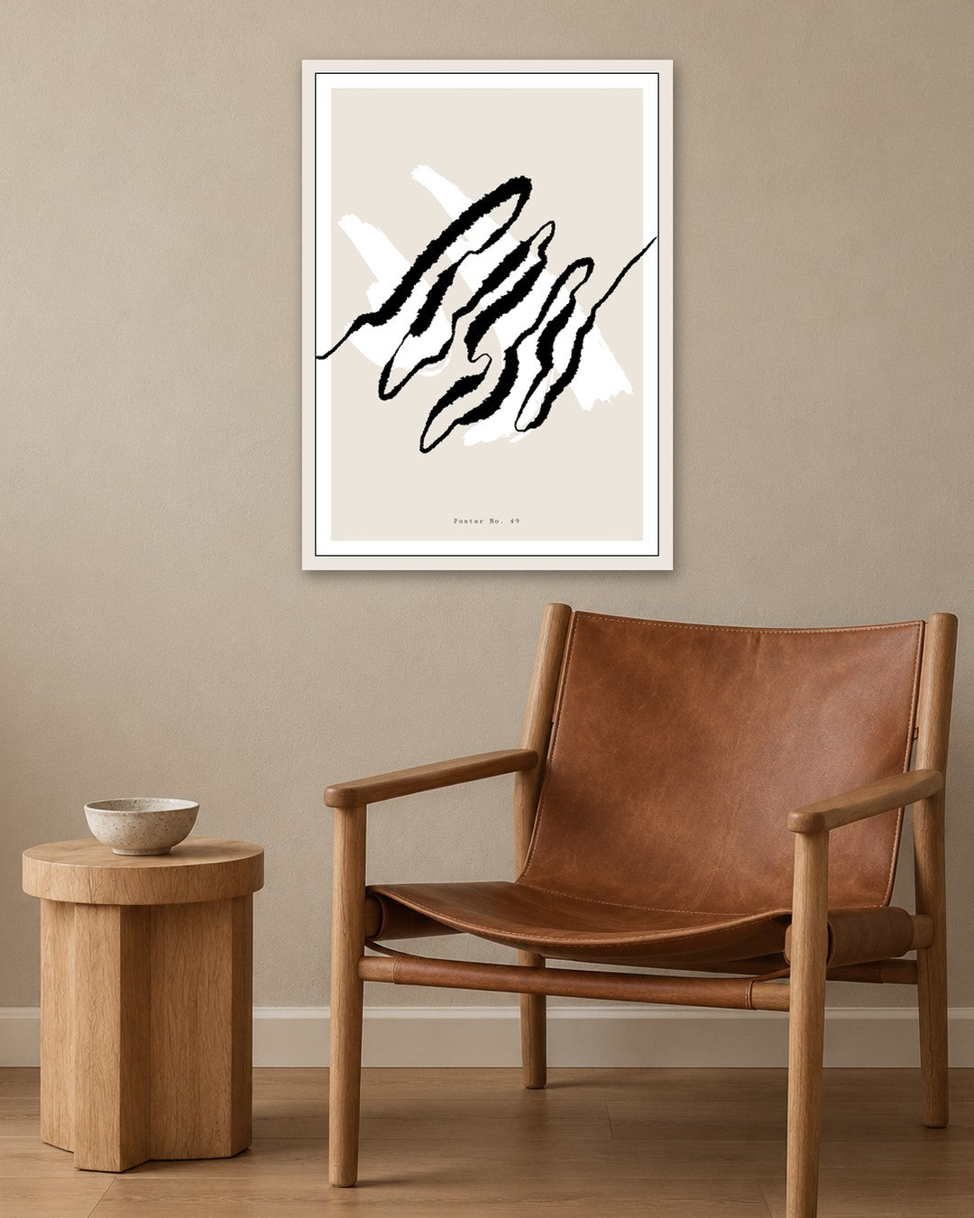 SENT Studio - Dancing Poster No. 49 - white frame in a room