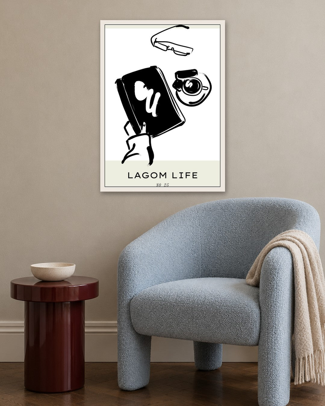 SENT Studio - Bohemian Poster No. 13 - white frame in a room