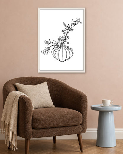 SENT Studio - Blooming Flowers Poster No. 14 - white frame in a room