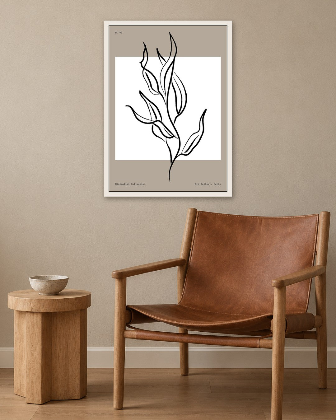 SENT Studio - Bohemian Poster No. 47 - white frame in a room