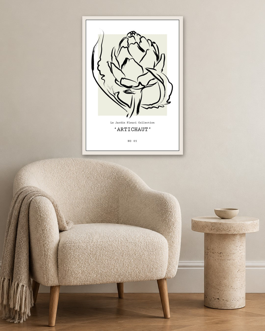 SENT Studio - Bohemian Poster No. 62 - white frame in a room