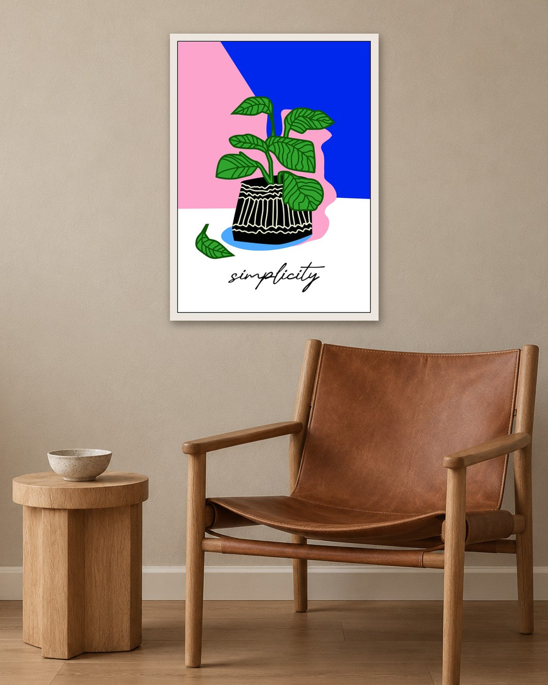 SENT Studio - Artistic Poster No. 23 - white frame in a room