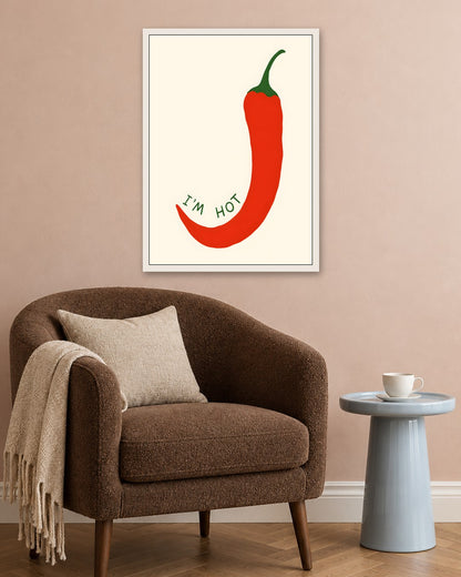 Gracie Cole - I'm Hot - white frame in a room