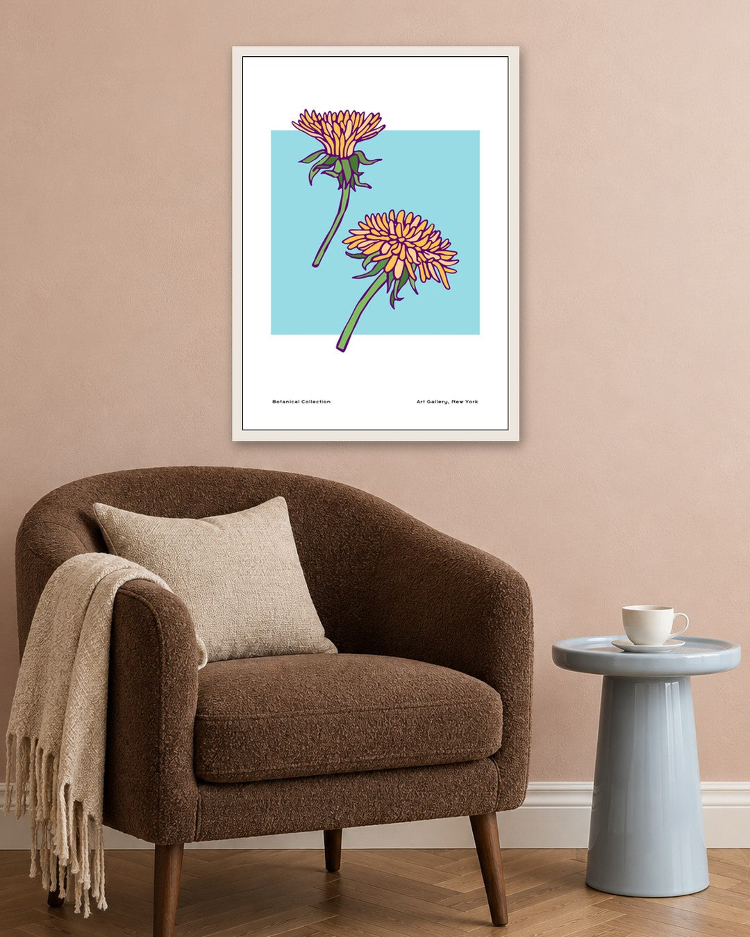 SENT Studio - Flower Poster No. 24 - white frame in a room