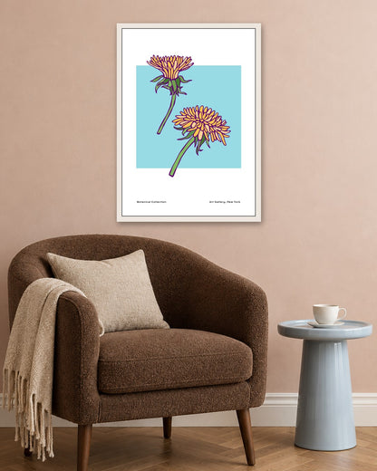 SENT Studio - Flower Poster No. 24 - white frame in a room