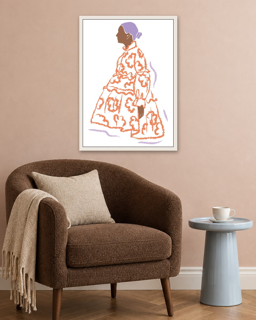 SENT Studio - Blooming Flowers Poster No. 59 - white frame in a room