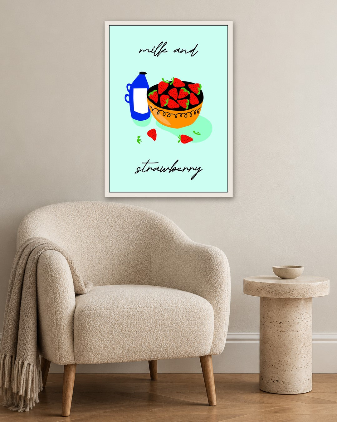 SENT Studio - Artistic Poster No. 6 - white frame in a room