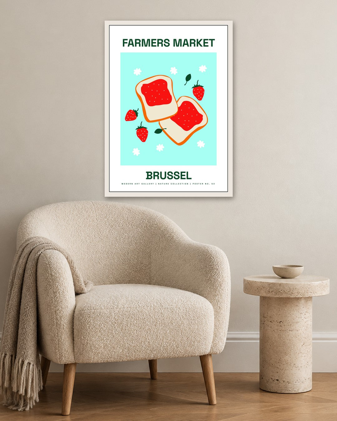 SENT Studio - Artistic Poster No. 53 - white frame in a room