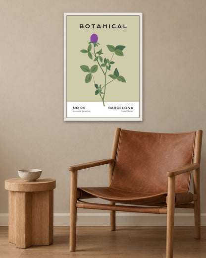 SENT Studio - Botanical Poster No. 29 - white frame in a room