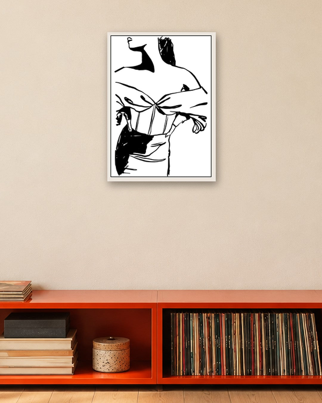 SENT Studio - Dancing Poster No. 49 - white frame in a room
