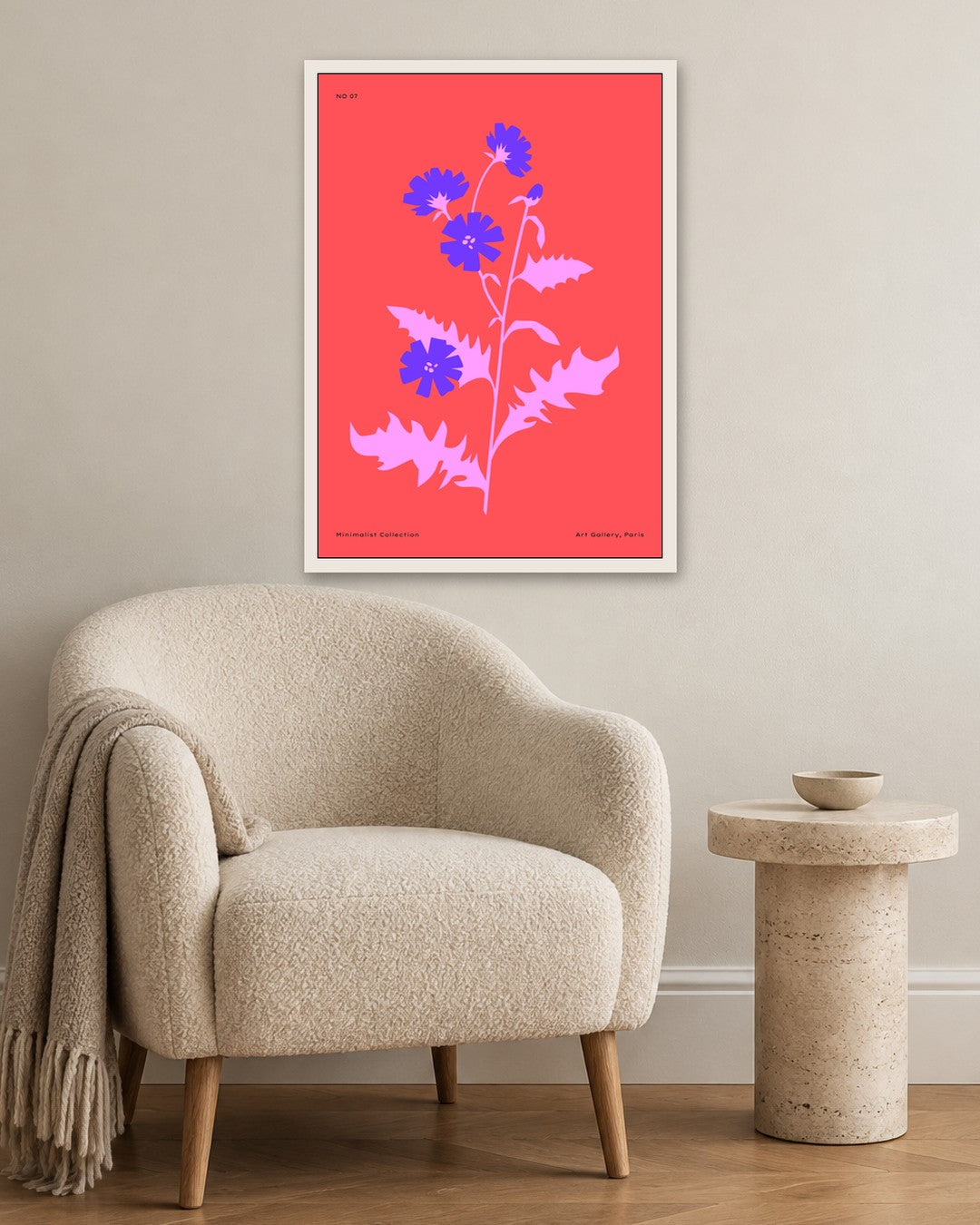 SENT Studio - Abstract Poster No. 30 - white frame in a room