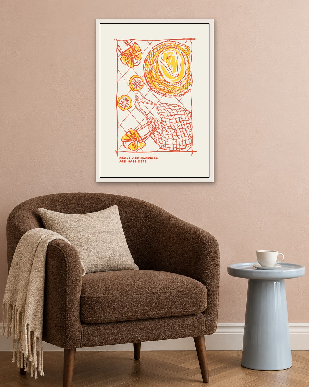 SENT Studio - Cravings Poster No. 47 - white frame in a room