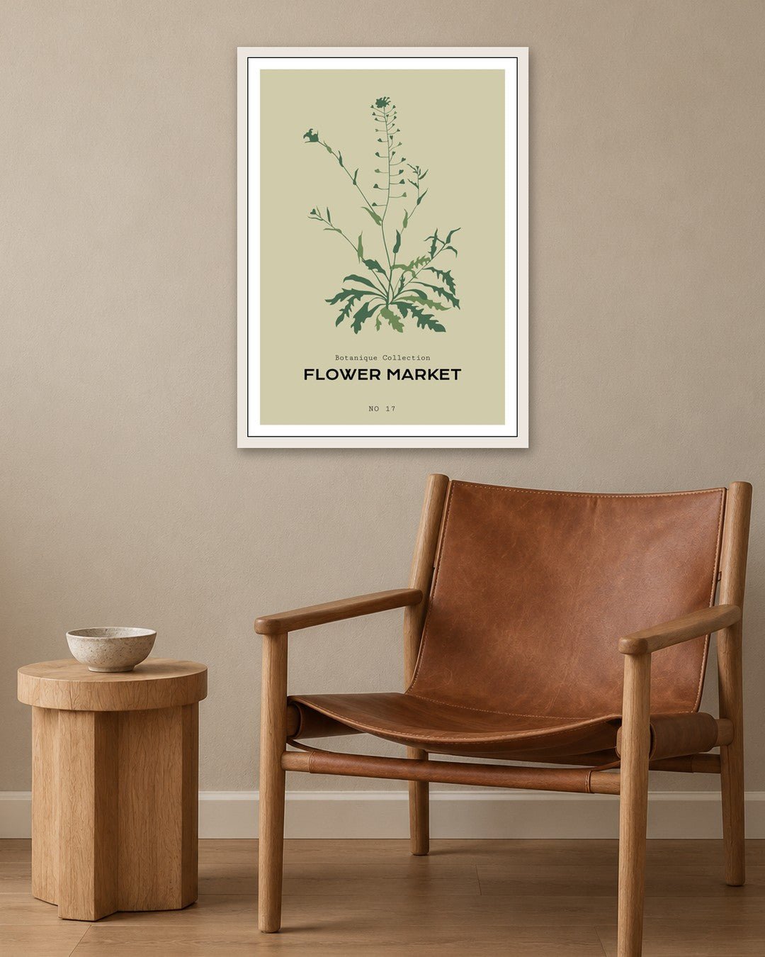 SENT Studio - Botanical Poster No. 8 - white frame in a room