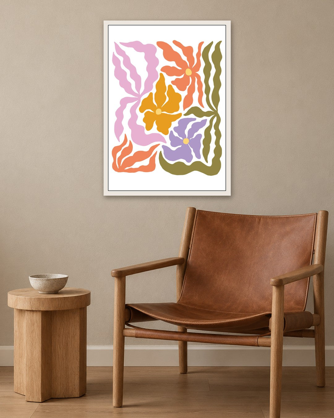 SENT Studio - Blooming Flowers Poster No. 50 - white frame in a room