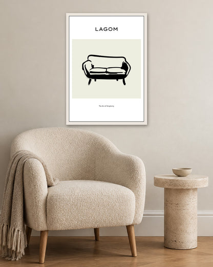 SENT Studio - Bohemian Poster No. 48 - white frame in a room