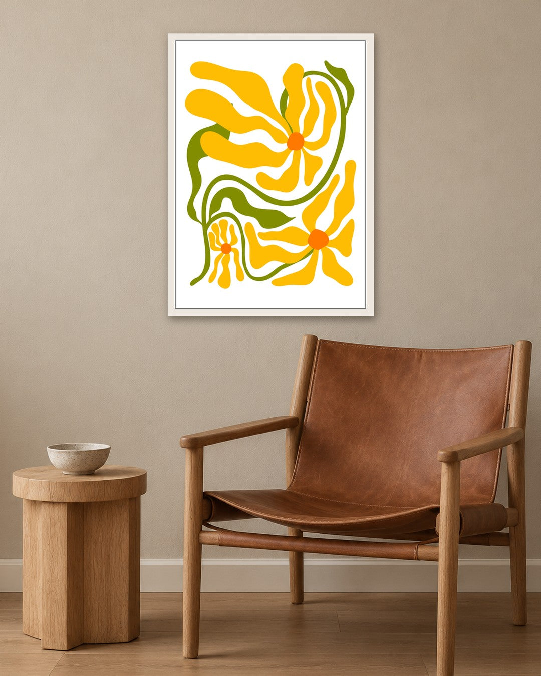 SENT Studio - Organic Cut-out No. 4 - white frame in a room