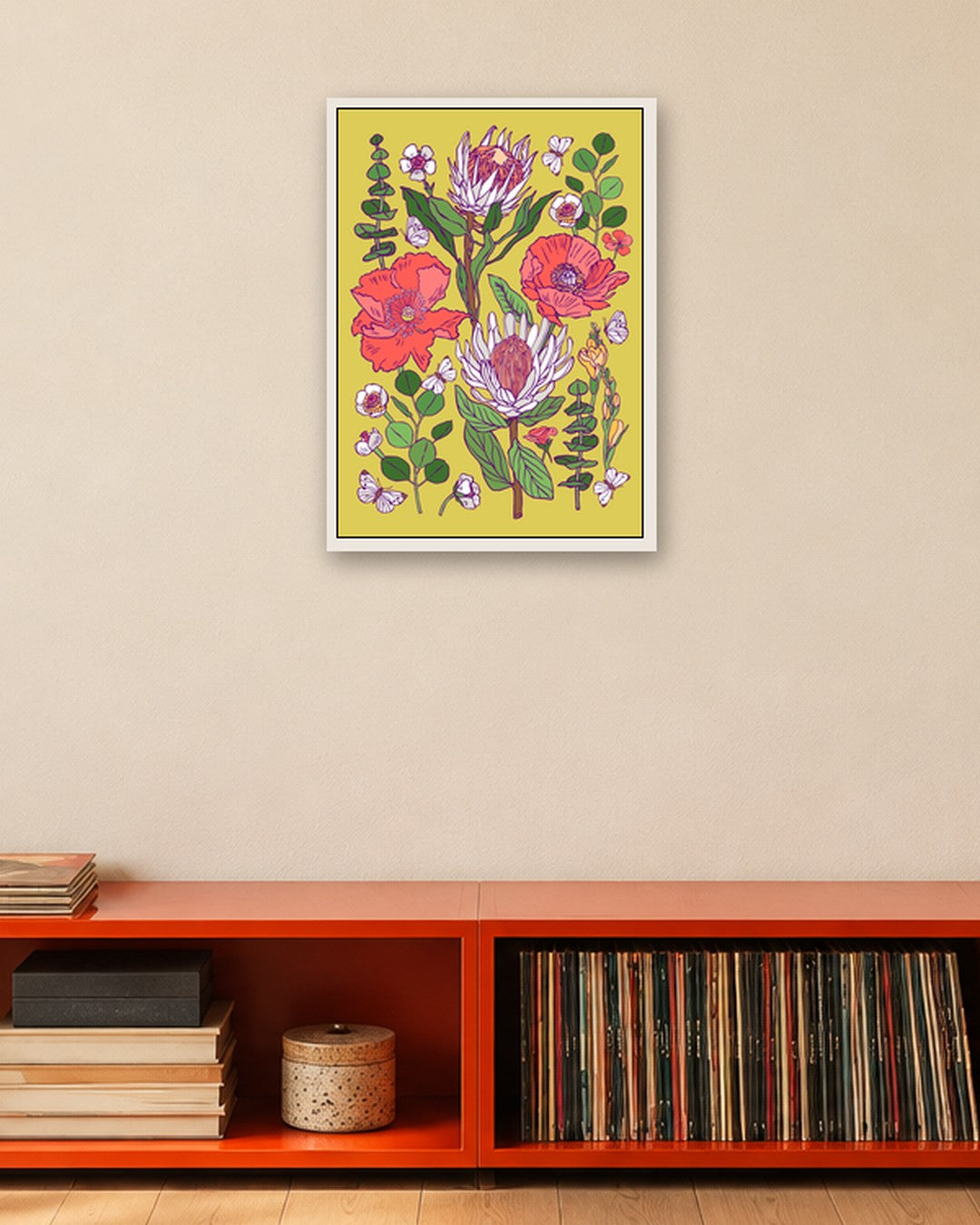 SENT Studio - Flower Poster No. 3 - white frame in a room